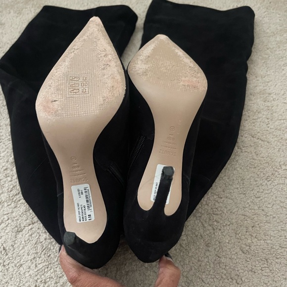 Schutz Ashlee over the knee book in black suede size 8.5 - Picture 10 of 13
